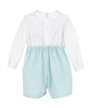 Smocked Classic Button On- Blue