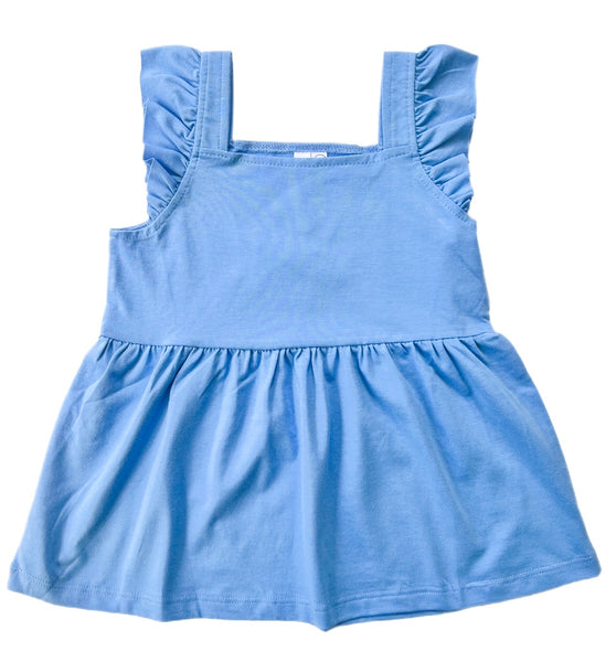 Flutter Sleeve Empire Top- Blue