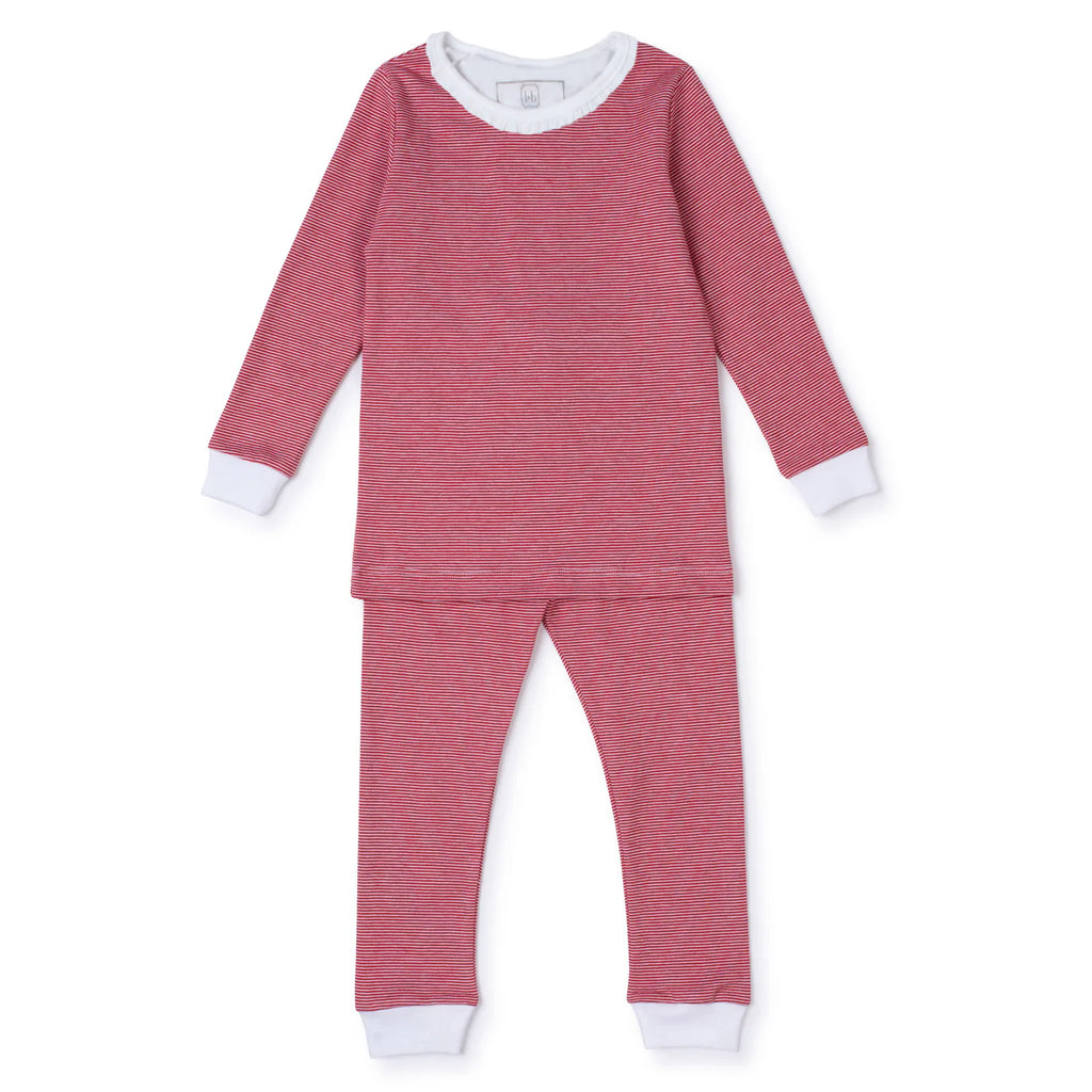 Ava Pajama Set- Red Stripe