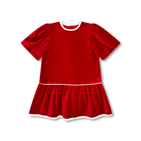 Harper Dress- Ruby Red Velvet