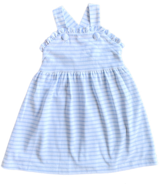 Vivien Dress- Light Blue Stripe