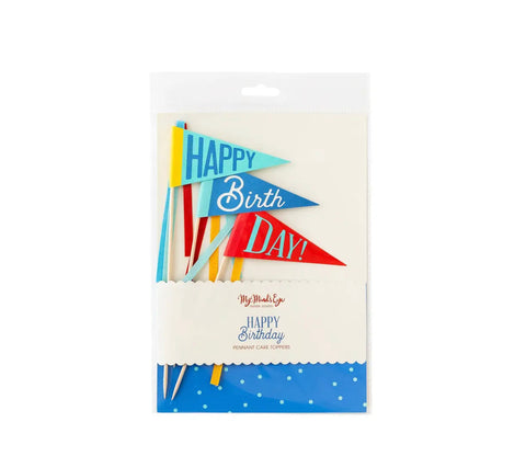 Blue Birthday Cake Topper