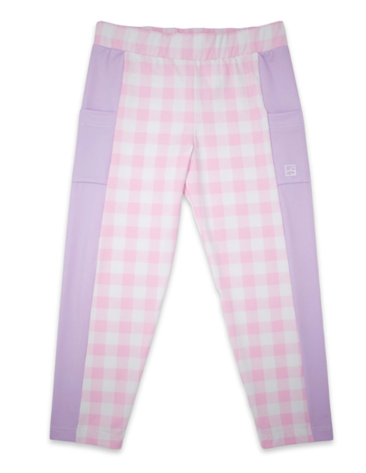 Lila Legging- Light Pink Buffalo Check/Lavender *Pre Order*
