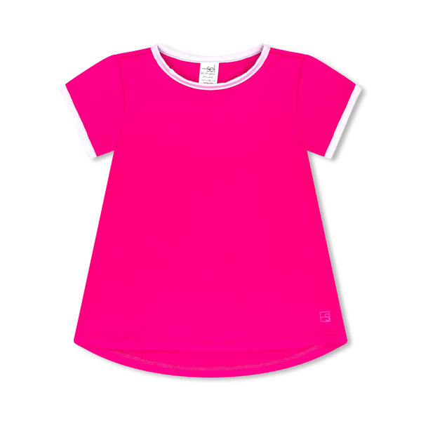 Bridget Basic Tee- Power Pink/Petal Purple