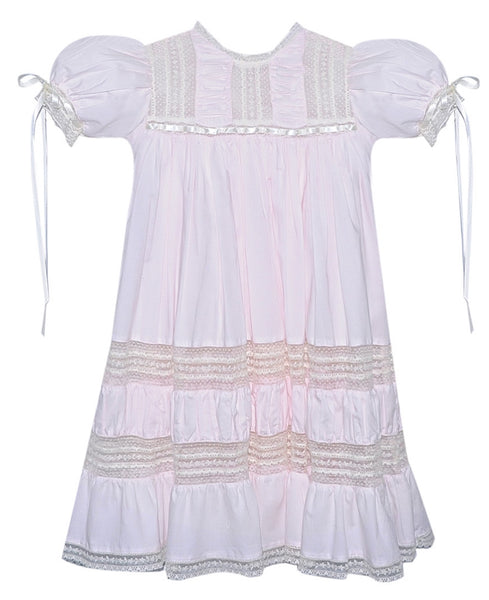 Mary Claire Heirloom Dress- Pink