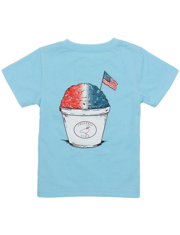 American Chillin T-Shirt- Aqua