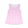 Tori Tank- Pink Windowpane/Coconut