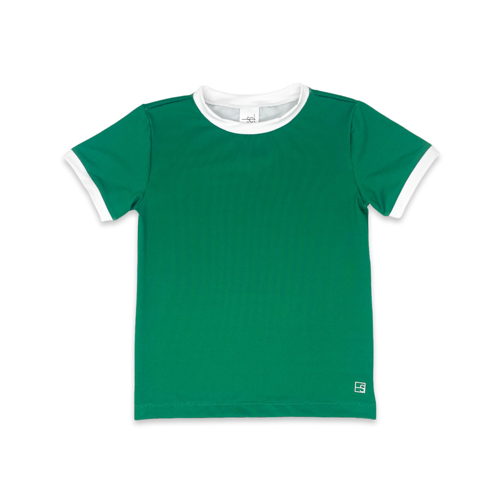 Bradley Basic Tee- Green/White