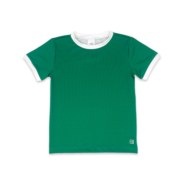 Bradley Basic Tee- Green/White