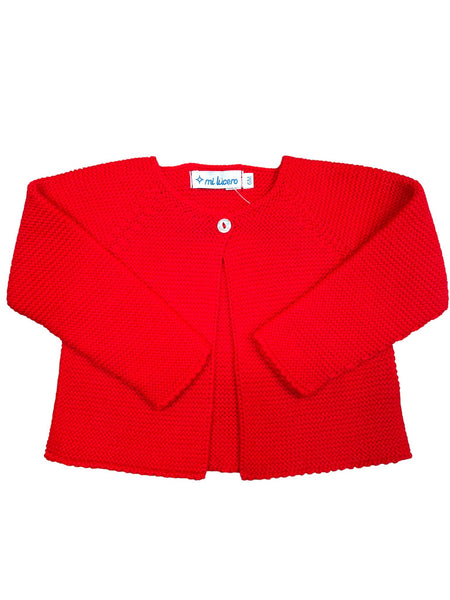 Single Button Cardigan- Red