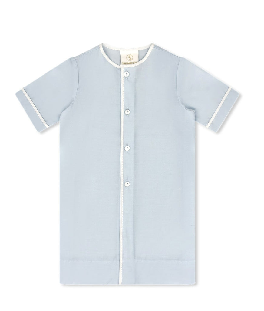 Welcome Little One Day Gown- Blue/White