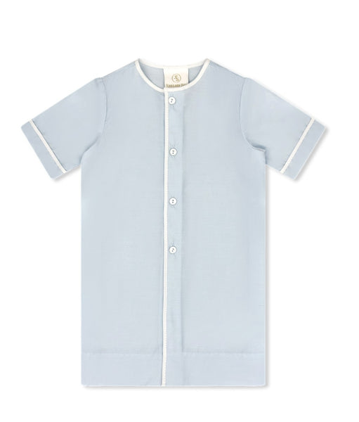Welcome Little One Day Gown- Blue/White