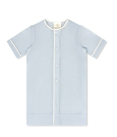 Welcome Little One Day Gown- Blue/White