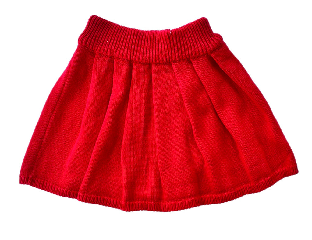 Pleated Skirt- Red