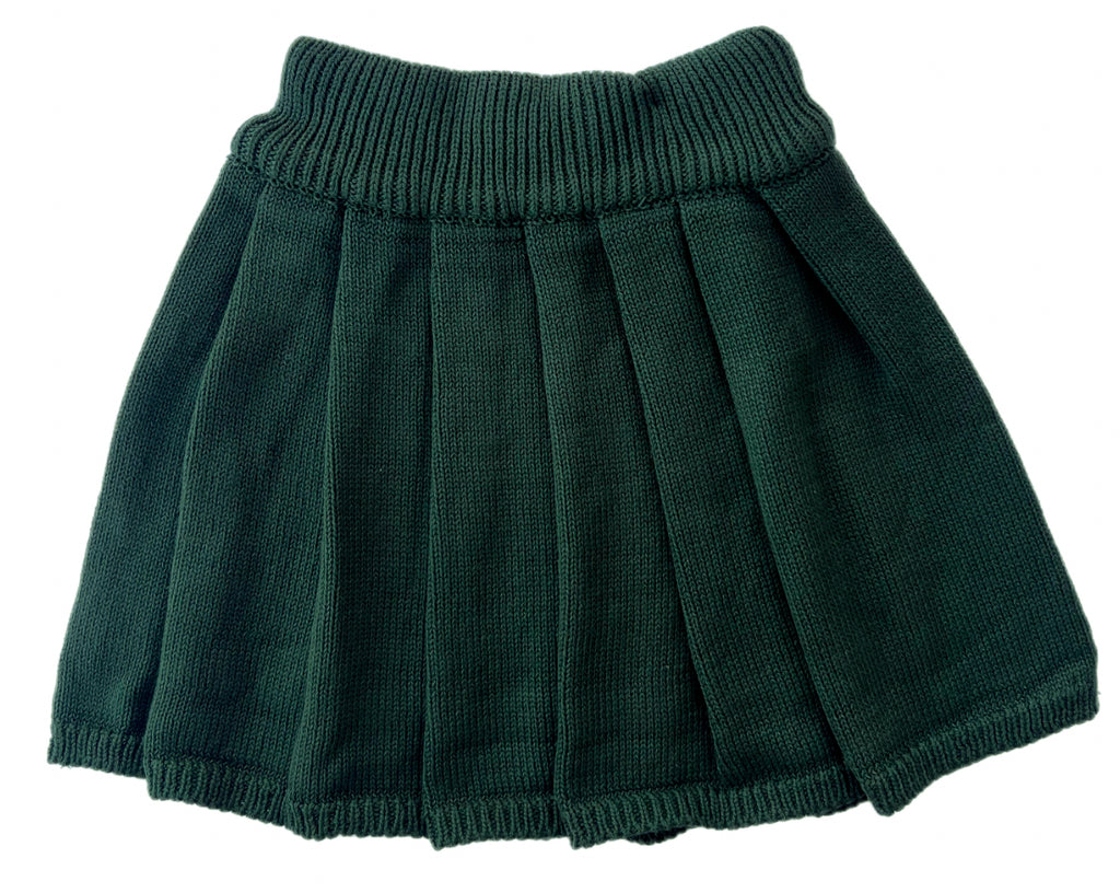 Pleated Skirt- Dark Green