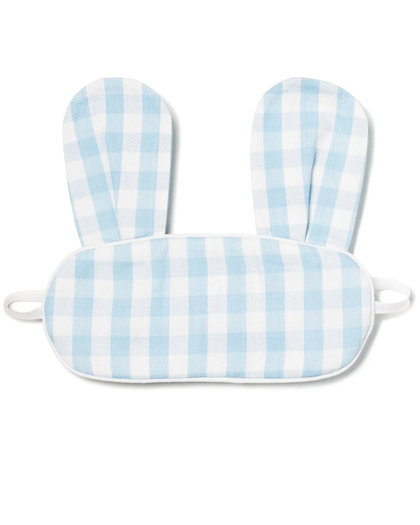 Kids Bunny Sleep Mask- Blue Gingham