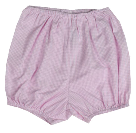 Pink Gingham Bloomer 12/18m