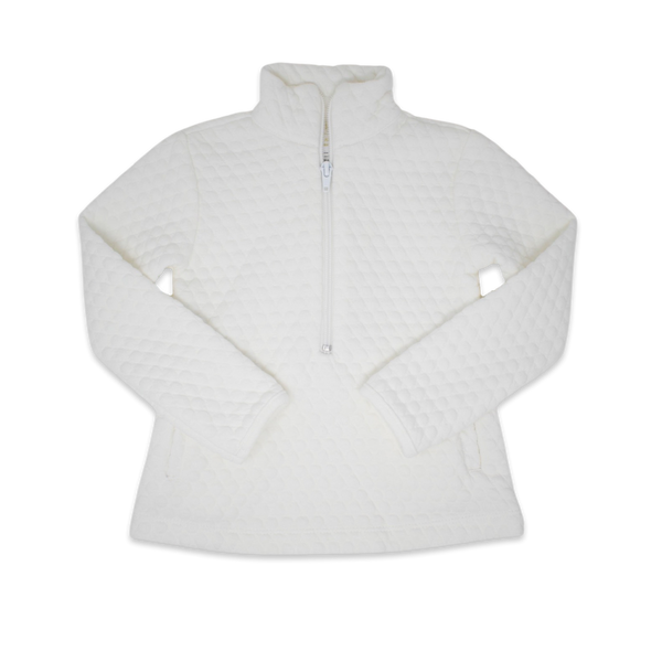 Heather Half Zip- White *Pre Order*
