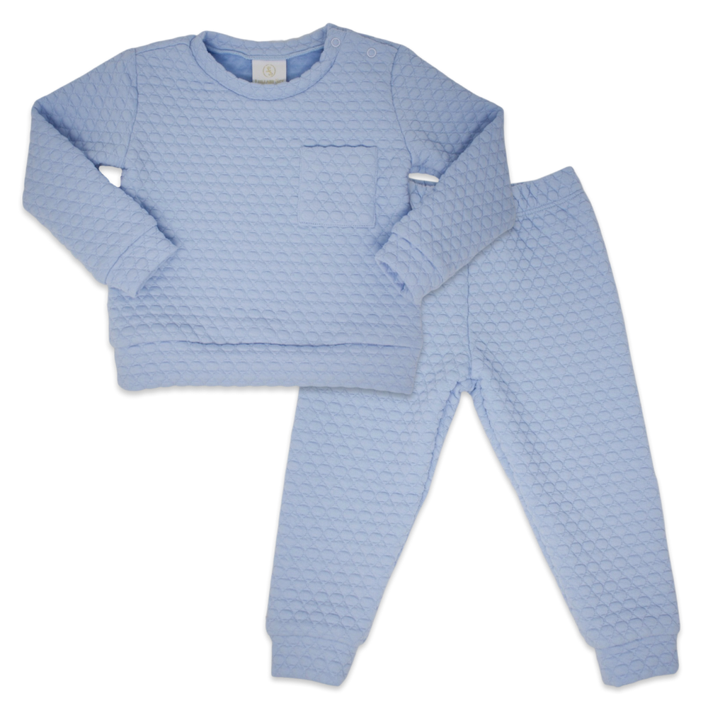 Quilted Sweatsuit- Blue