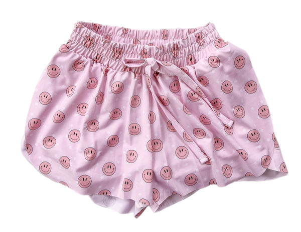 Butterfly Shorts- Pink Smiley