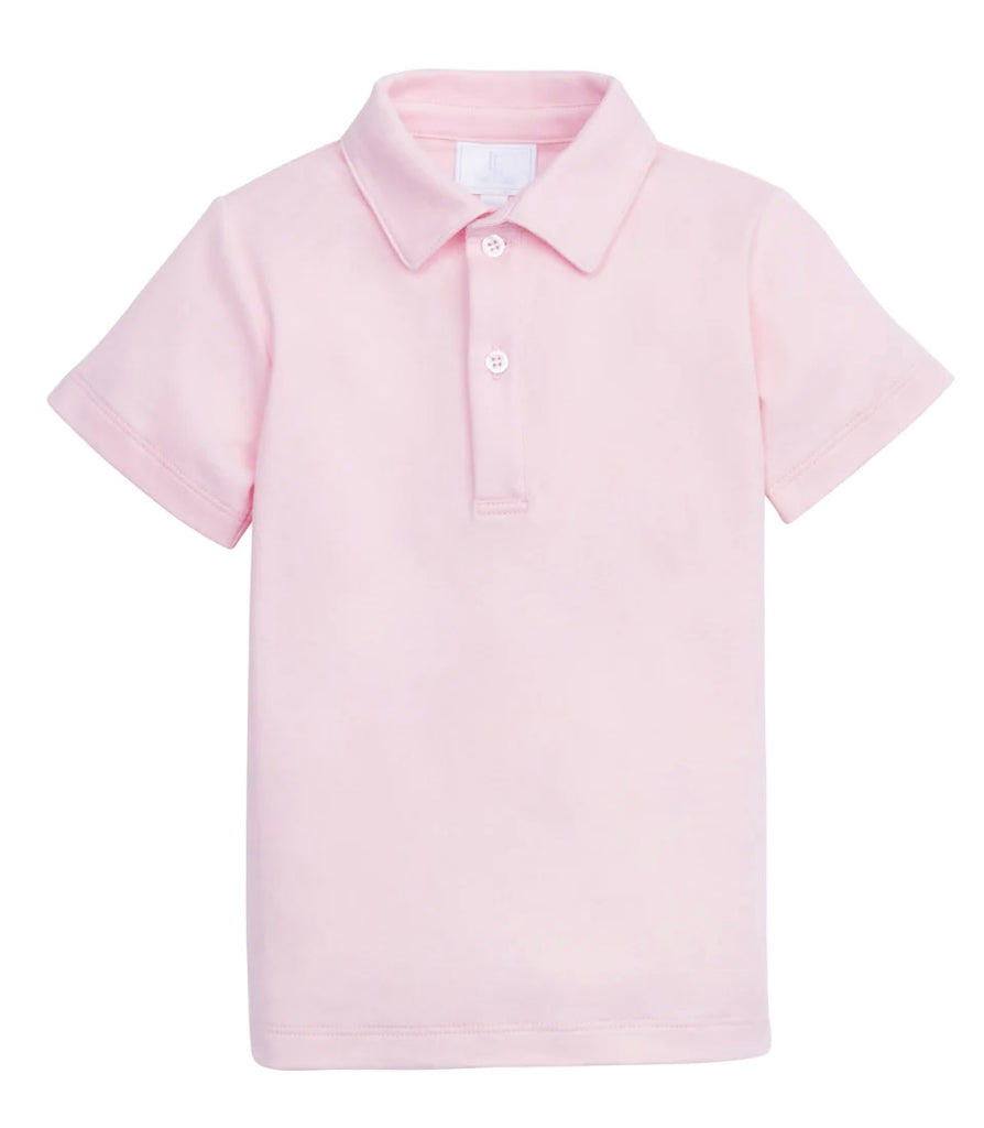 Short Sleeve Polo- Light Pink