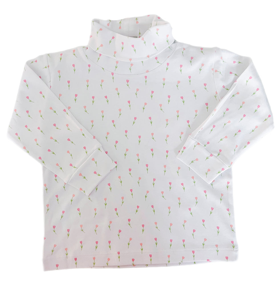 Printed Turtleneck- Tiny Tulips