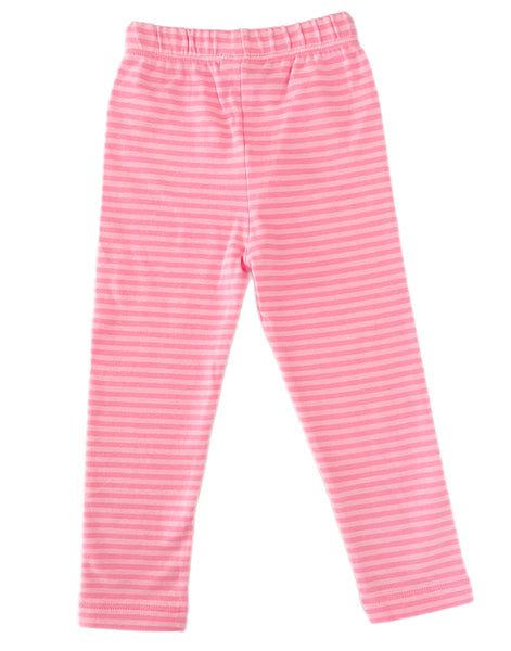 Striped Leggings- Lt Pink/Bubblegum Pink