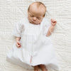 Girls Lace Folded Gown- White/Light Pink
