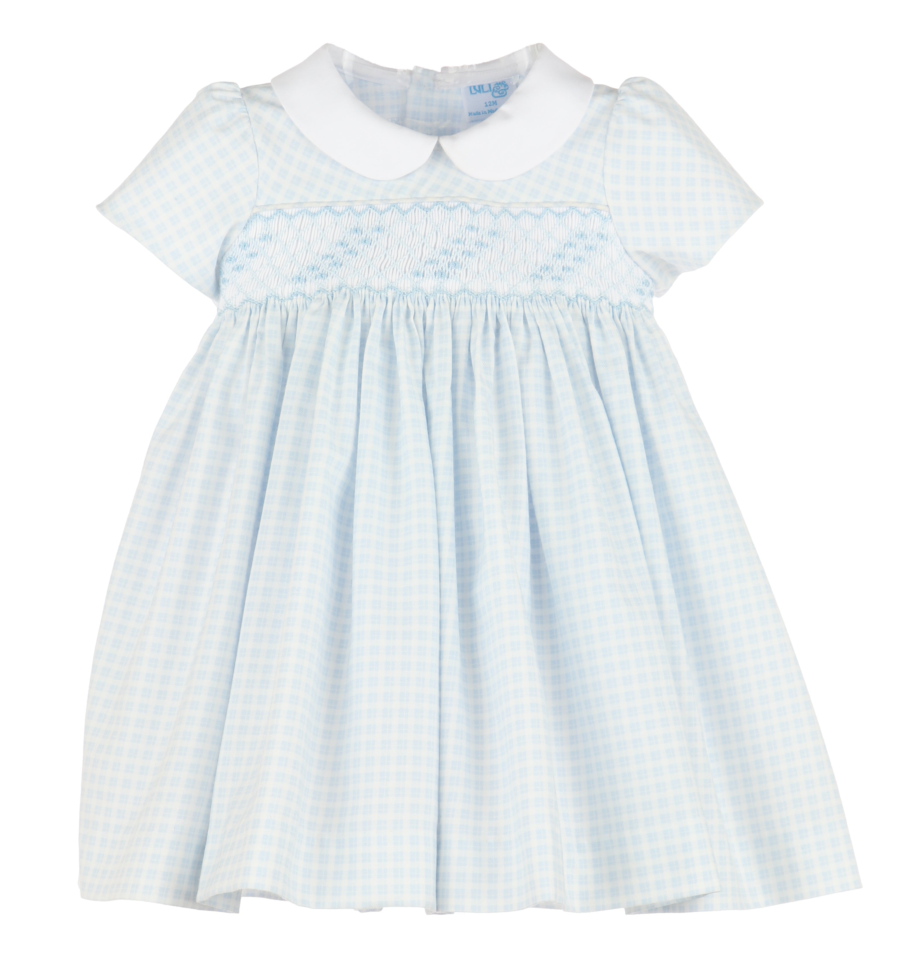 Smocked Blue Check Dress by Luli & Me Blue Bonnet Smocked Blue Check Dress by Luli & Me Blue Bonnet