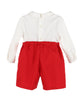 Smocked Classic Button On- Red