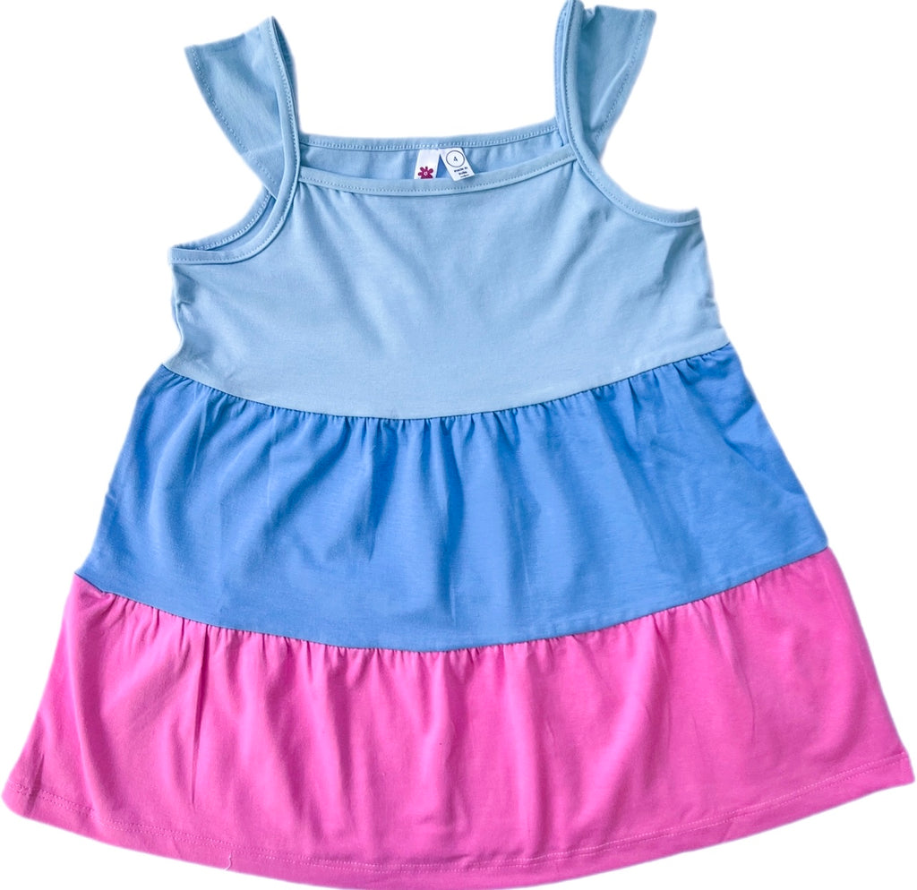 Tiered Tunic- Blues and Pink