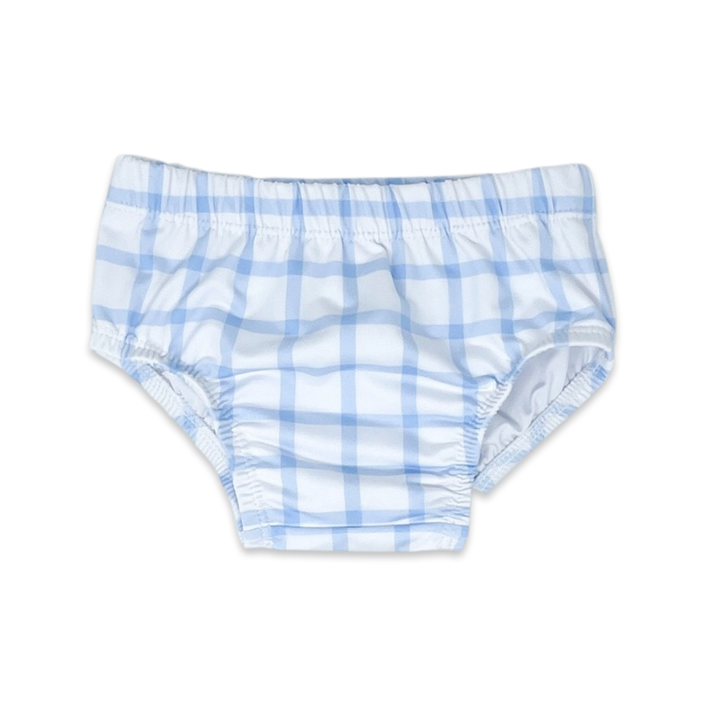 Swim Diaper- Blue Windowpane *Pre Order*