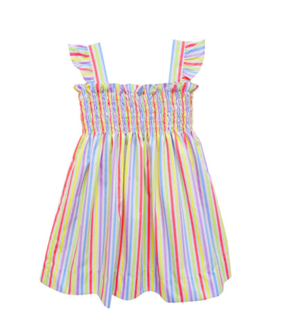 Donna Dress-Rainbow Stripe