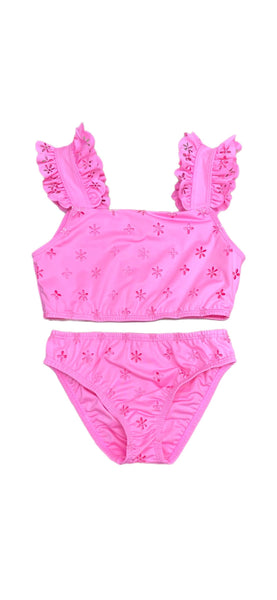 Eyelet Swim- Pink