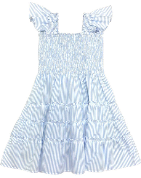 Charlotte Dress- Blue Stripe *Pre Order*