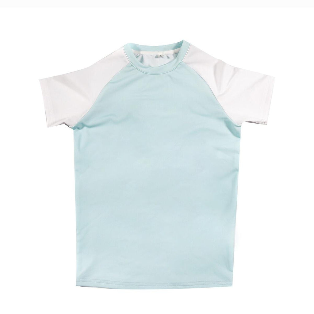 Rashguard- Aqua/White