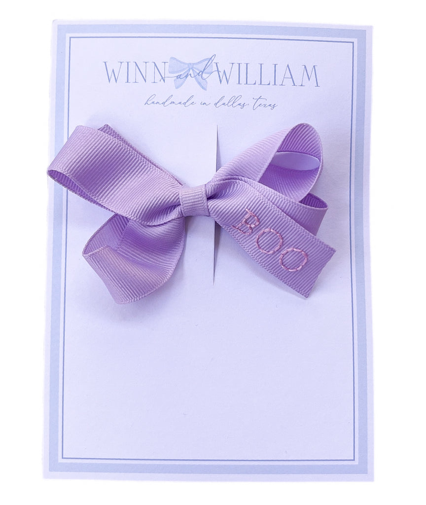 Small Lavender “Boo” Bow