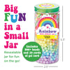 Rainbow Bead Jewelry Jar