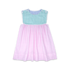 Charming Dress- Pink/Mint/Blue Check