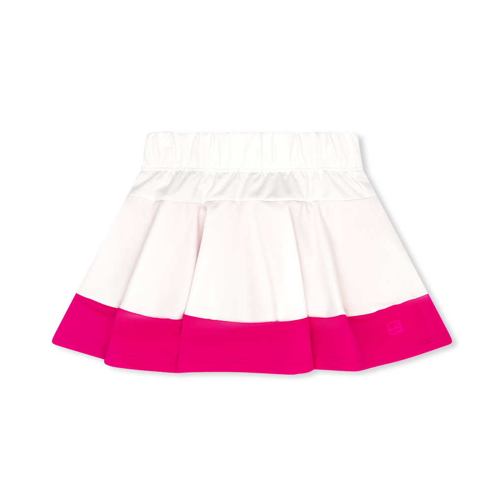 Amber Skort- Pure Coconut/Power Pink