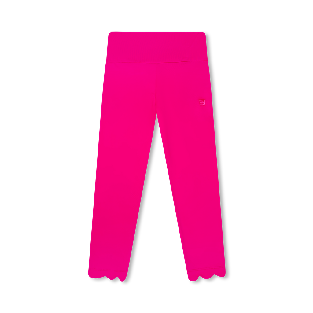 Sadie Scalloped Legging- Power Pink