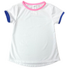 Bridget Basic Tee- Coconut/Flamingo Pink/Resort Royal