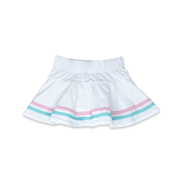 Callie Skort- Coconut/Totally Turquoise/Flamingo Pink
