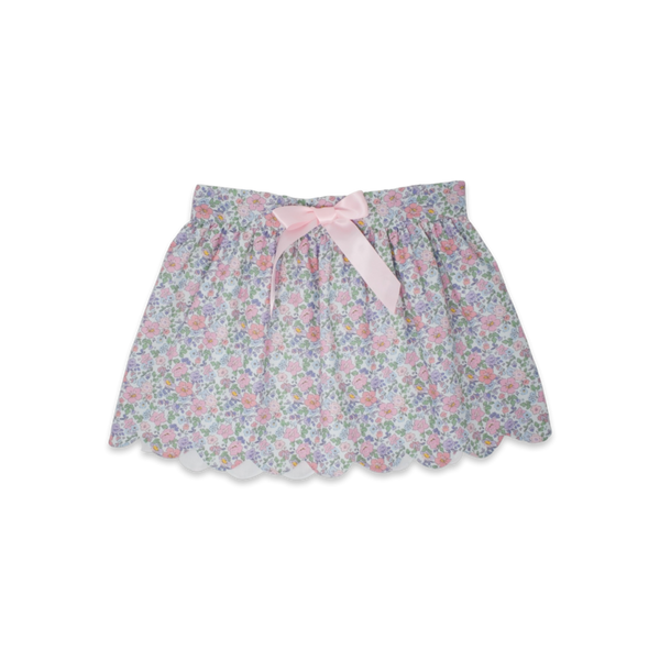 Susie Scalloped Skirt- Hillsborough Floral