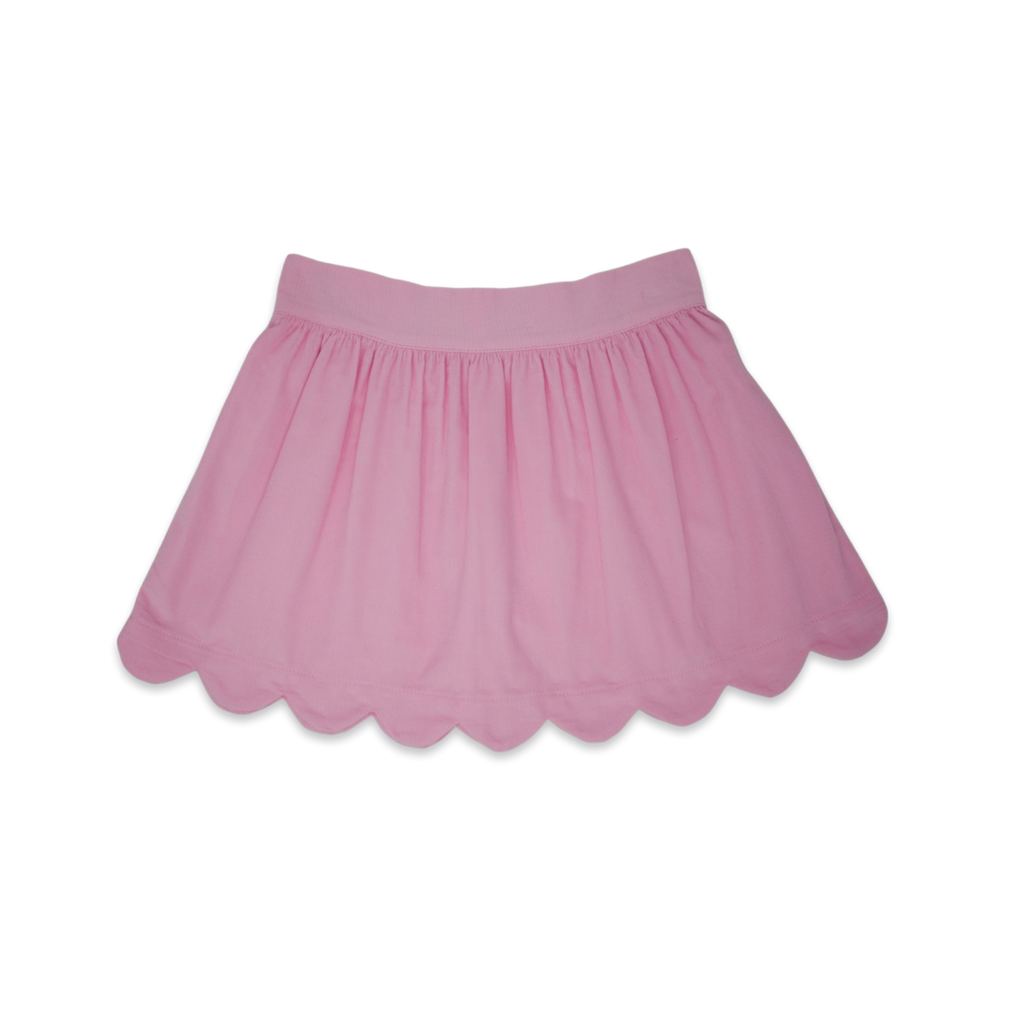 Susie Scallop Skirt- Pink Corduroy