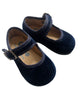 Velvet Mary Janes- Navy Blue