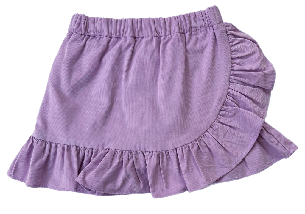 Rachel Ruffle Skort- Lavender Corduroy