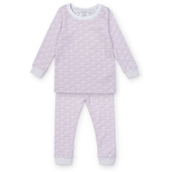 Ava Pima Pajama Set- Pink Snowman