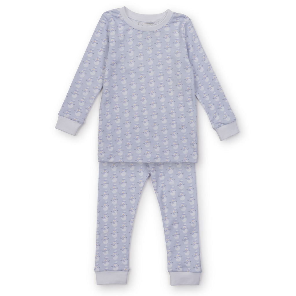 Grayson Pima Pajama Set- Blue Snowman *Pre Order*