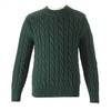 Cable Knit Sweater- Hunter Green